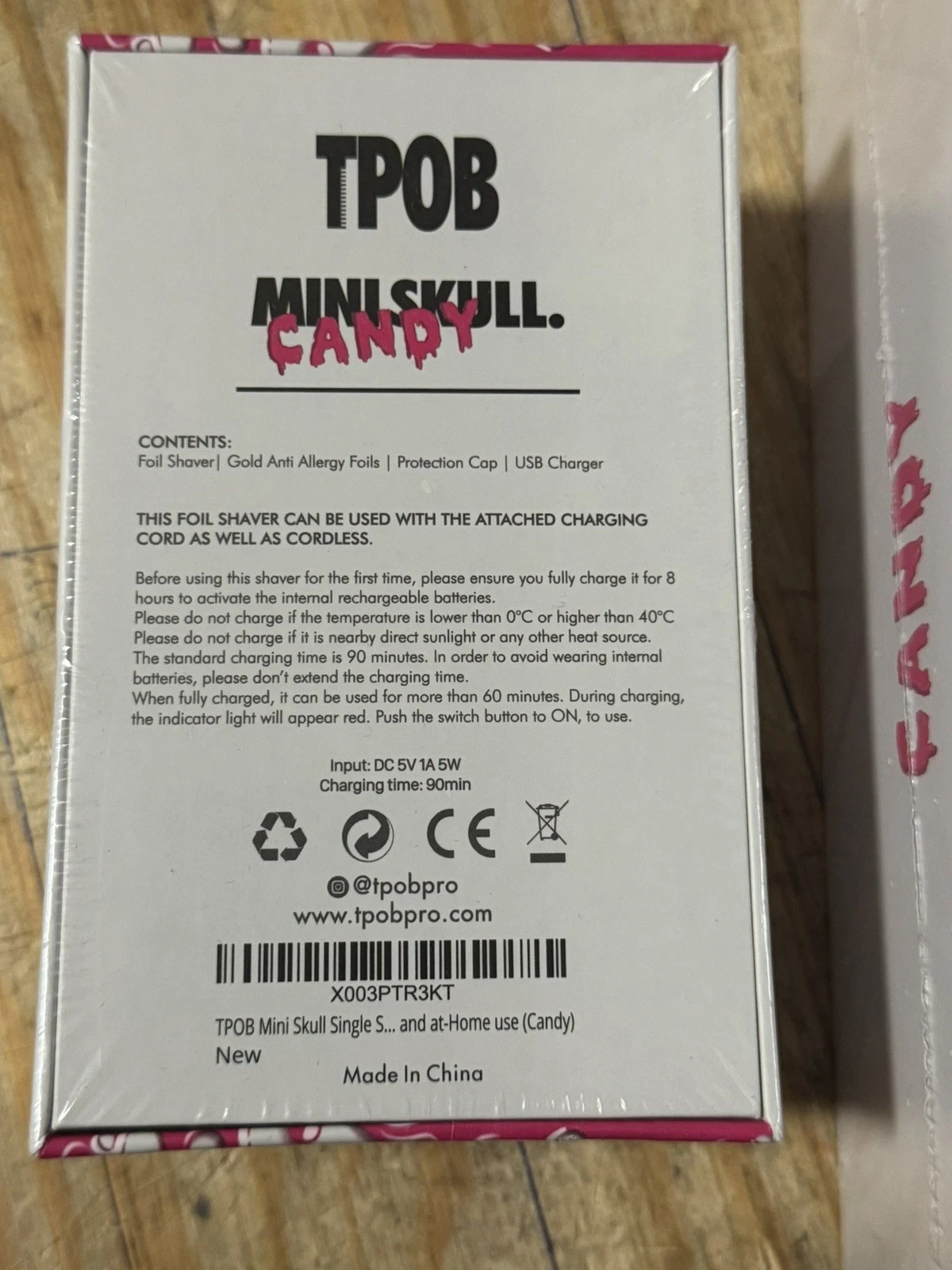 🆕 TPOB Slime 2 Candy Edition Pink Hair Clippers + Mini Skull Single Shaver
