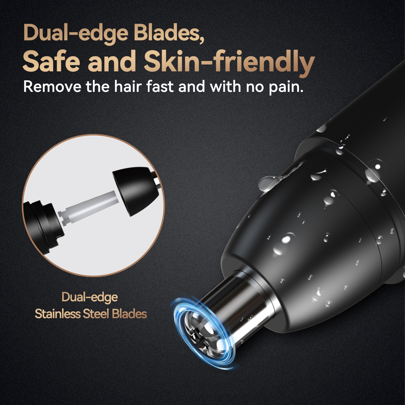 Nose Hair Trimmer For Men Rechargeable Ear Nose Eyebrow Hair Trimmer Shaver
