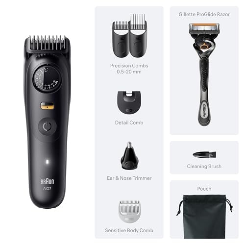 BRAUN SERIES 7 ALL-IN-ONE BEARD & BODY GROOMING KIT MEN AIO-7530 – BLACK