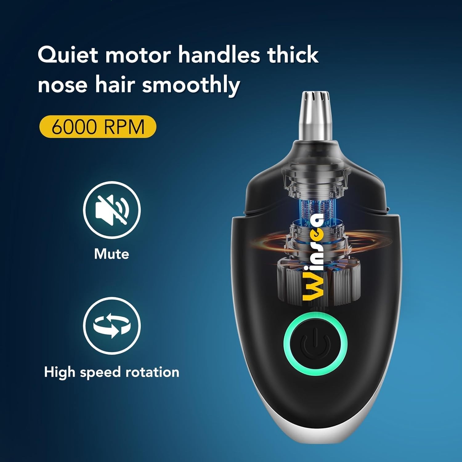 Portable USB Rechargeable Ear and Nose Hair Trimmer – Efficient Grooming for All