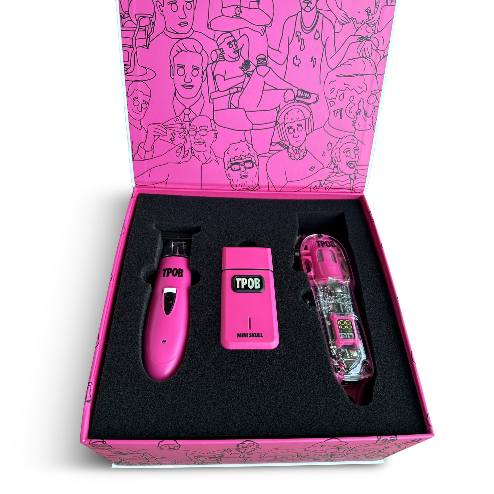 TPOB Slime 2 Candy Pink Clipper Trimmer Shaver Set Barber Hair Pack