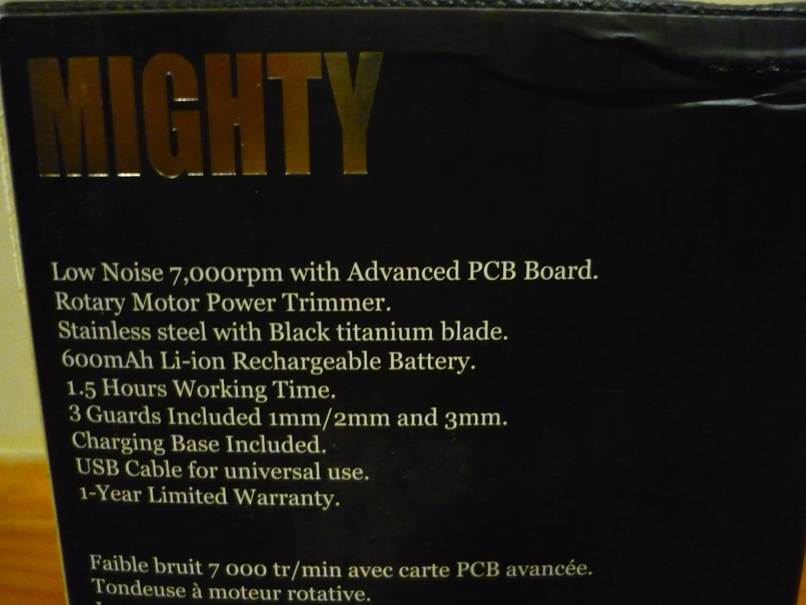 BRAND NEW MENS CORDLESS RECHAREGABLE MIGHTY TRIMMER BOX90210 POWERED BY O2