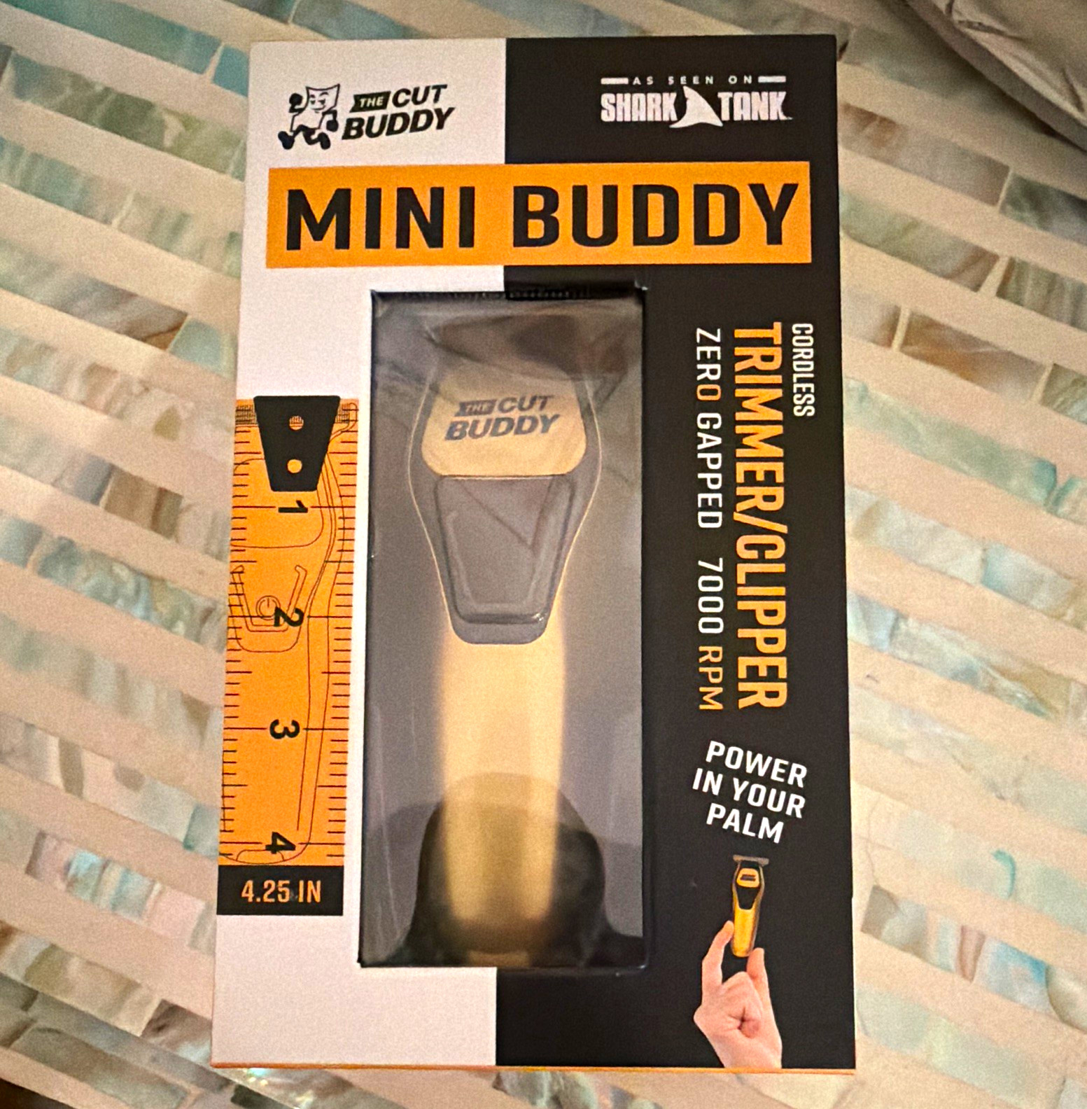 The Cut Buddy Mini Buddy Cordless Trimmer Ergonomic Grip Face/Neck Gold/Black