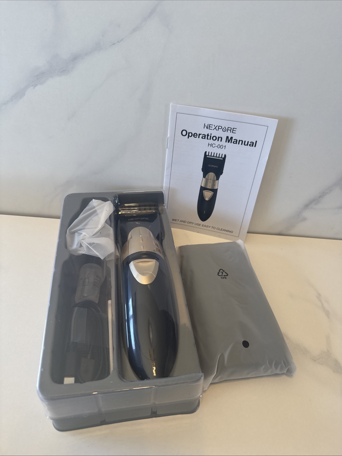 Nexpore Professional Cordless Hair Clipper Model HC-001 Black Gold New With Box