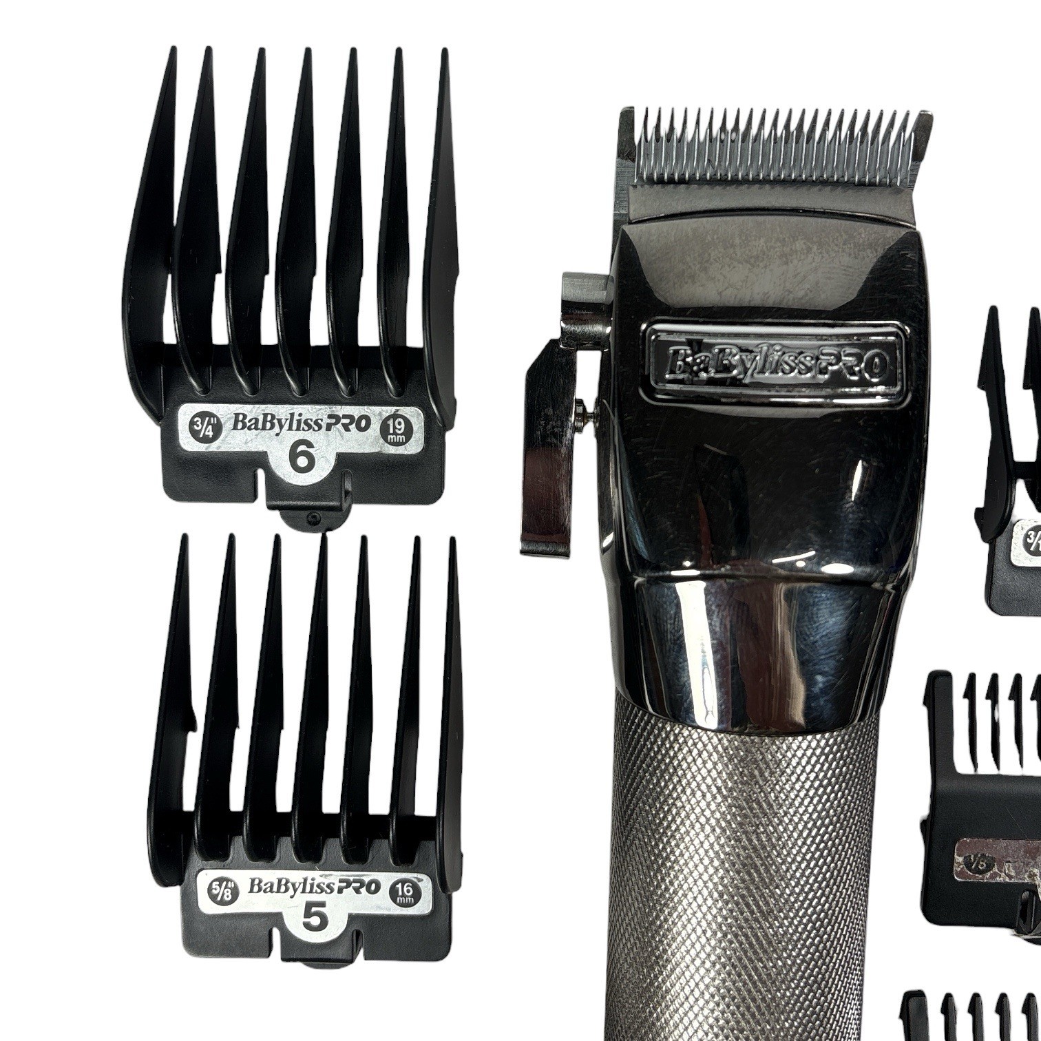 BaBylissPRO FX801R SilverFX Metal Corded Hair Clipper w/ 8-Piece Comb Set Barber