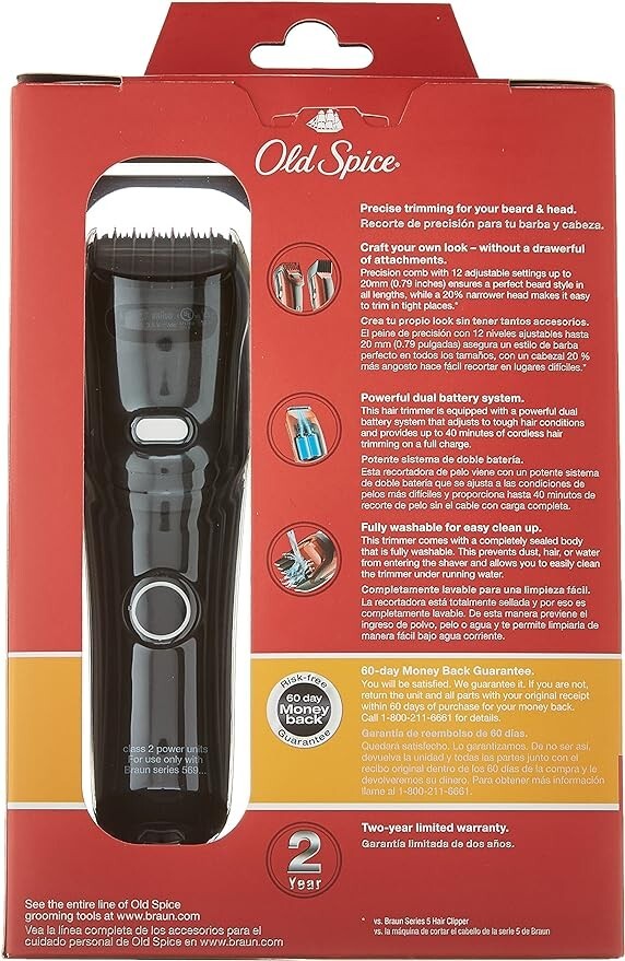 Braun Old Spice Beard & Head Trimmer-Trimmer-Detailer For Men Brand New
