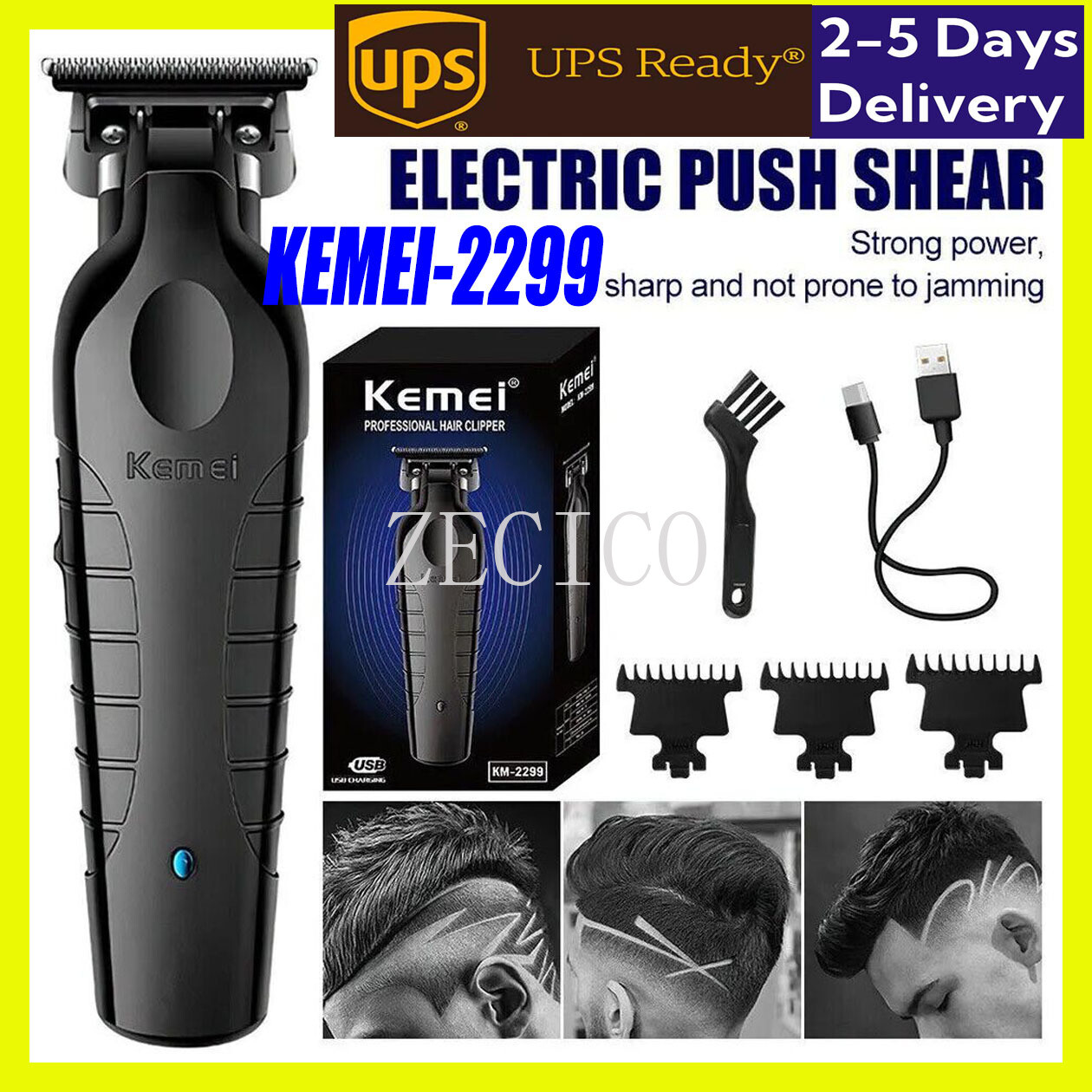 Kemei-2299 Cordless Electric Hair Trimmer Clipper Professional Cutting Machine U