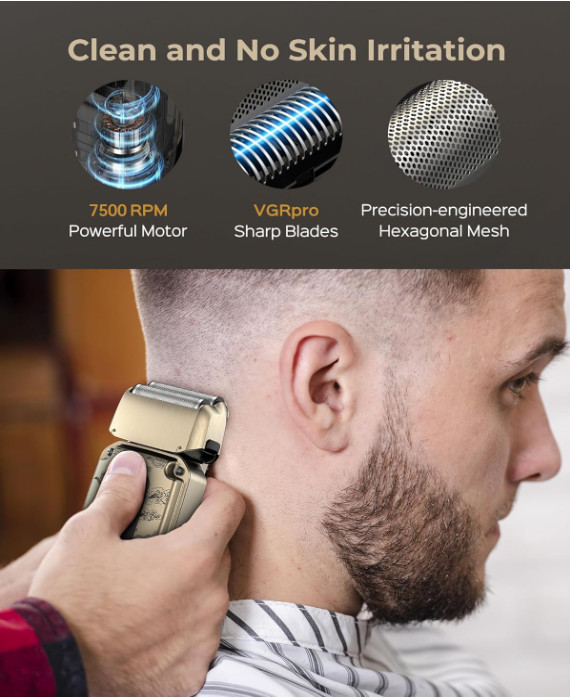 Set Barbería Inalámbrico para Hombre con 4 Velocidades y LED Digital