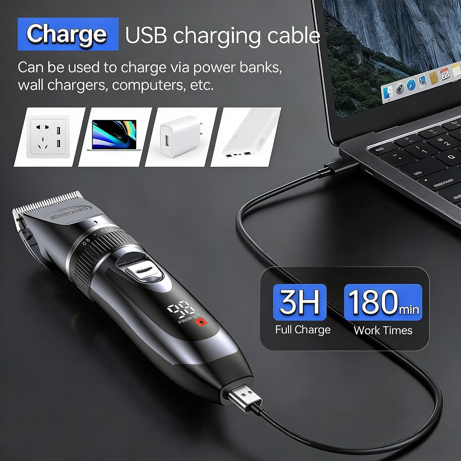 14-in-1 Cordless Hair Clippers for Men – Rechargeable Grooming Kit
