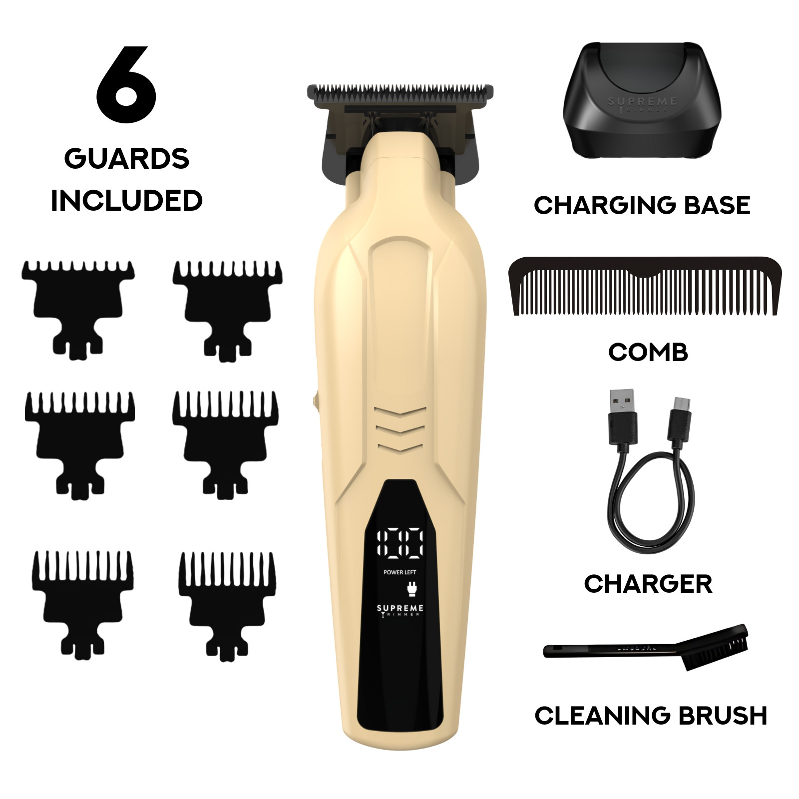 Supreme Trimmer Vader Lite ST3700 – Cordless Beard, Hair & Body Trimmer – Sand