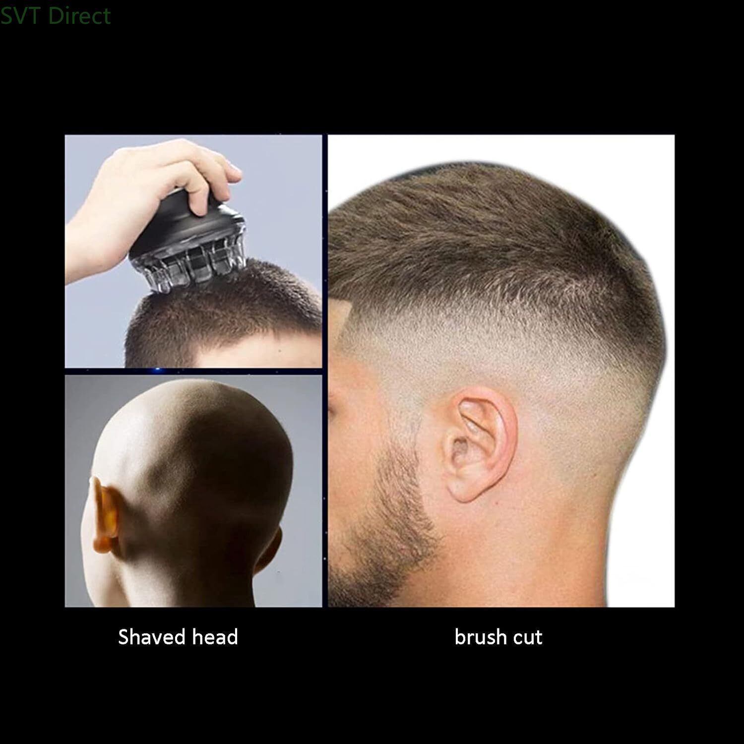 Wireless Electric Self-help Head Hair Clipper for Bald Head or Crew Cut,Washable
