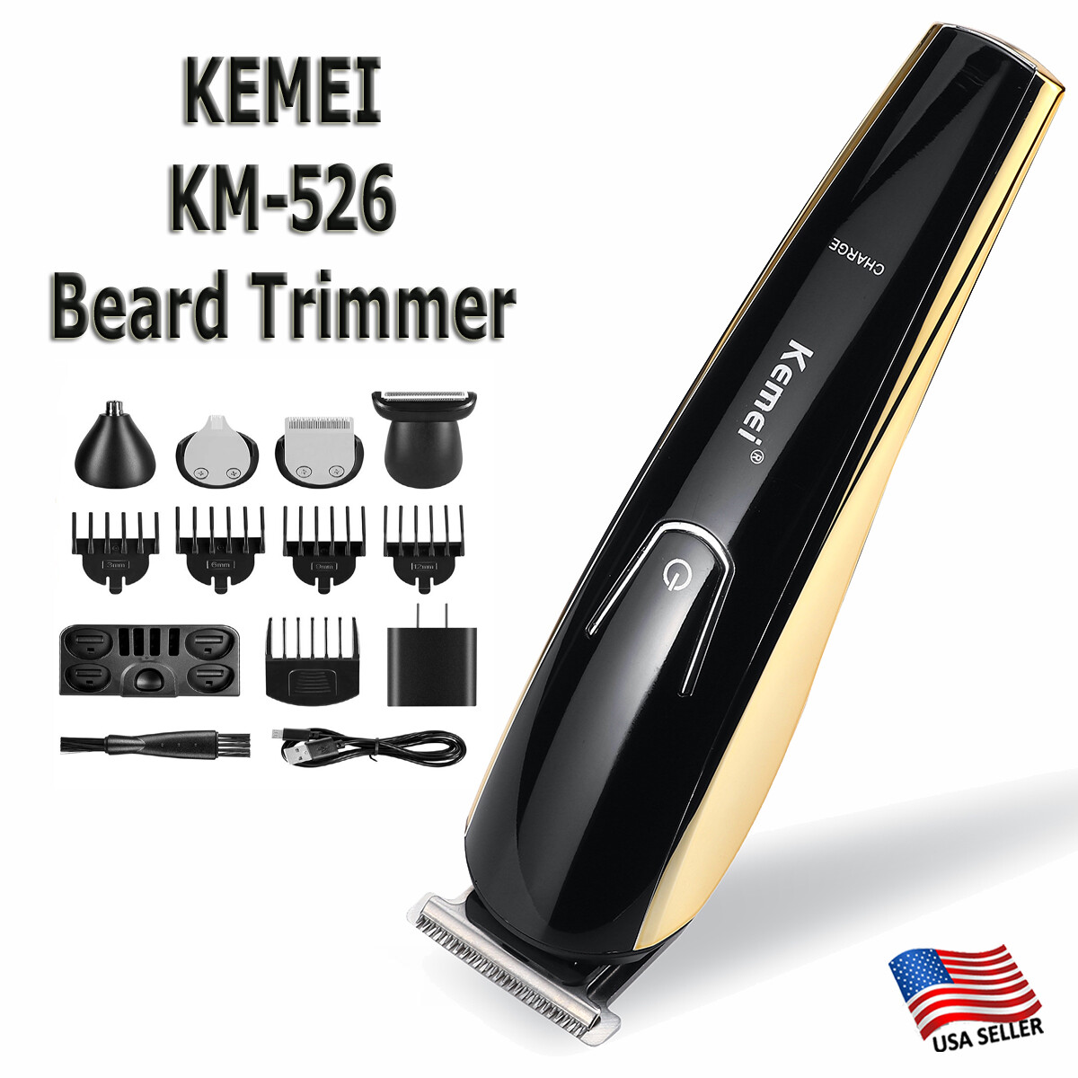 KEMEI 8 IN 1 Cordless Beard Trimmer For Men Hair Clippers Trimmer KM-52