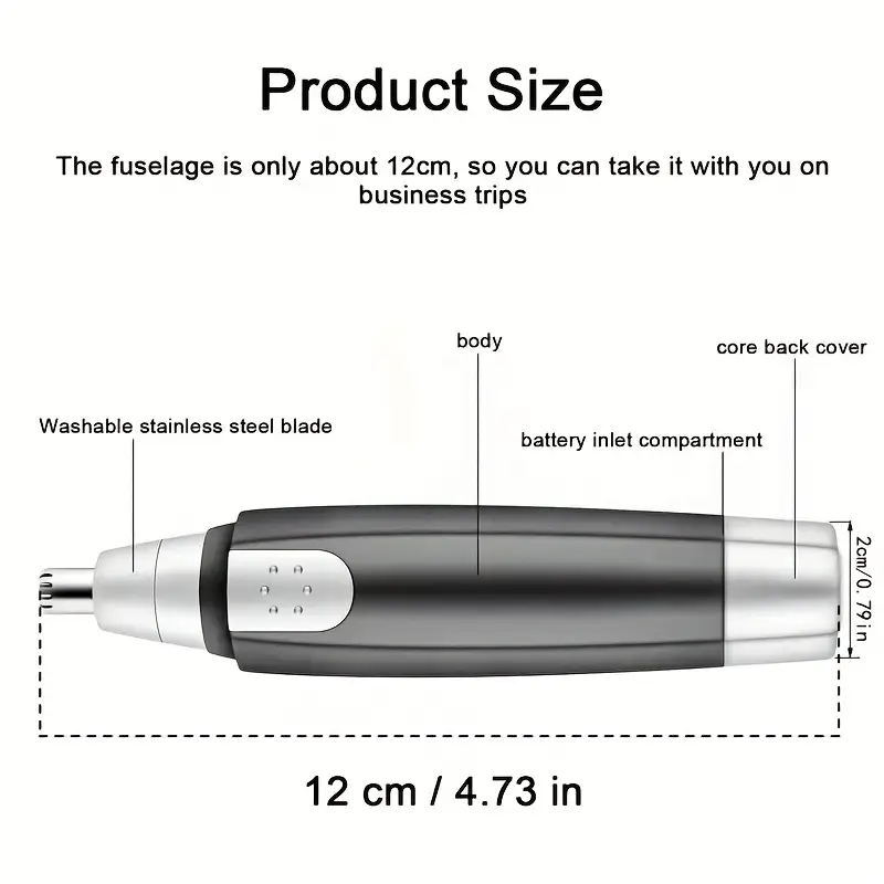 Electric Nose Ear Hair Trimmer Face Eyebrow Mustache Beard Shaver Clipper Unisex