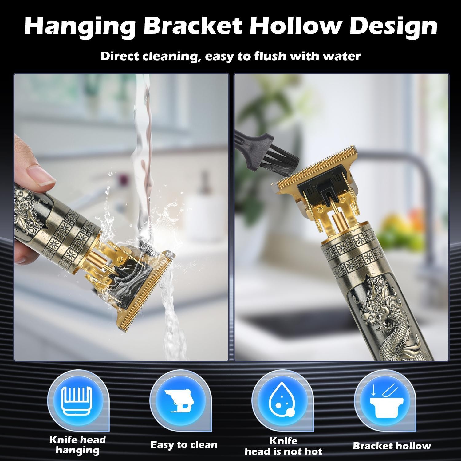 Hair Clippers for Men Cordless Professional Beard Trimmers with LCD Display