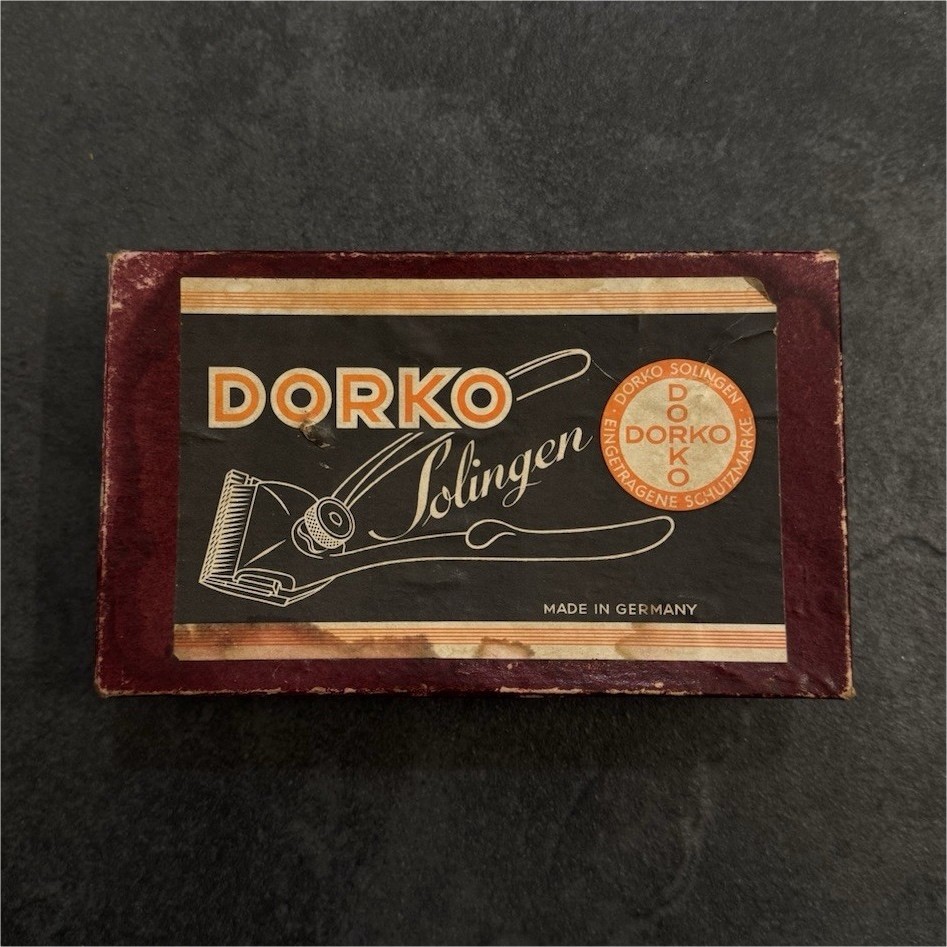 Dorko Solingen Manual Hair Clipper Silver Blue Unisex Head With Box