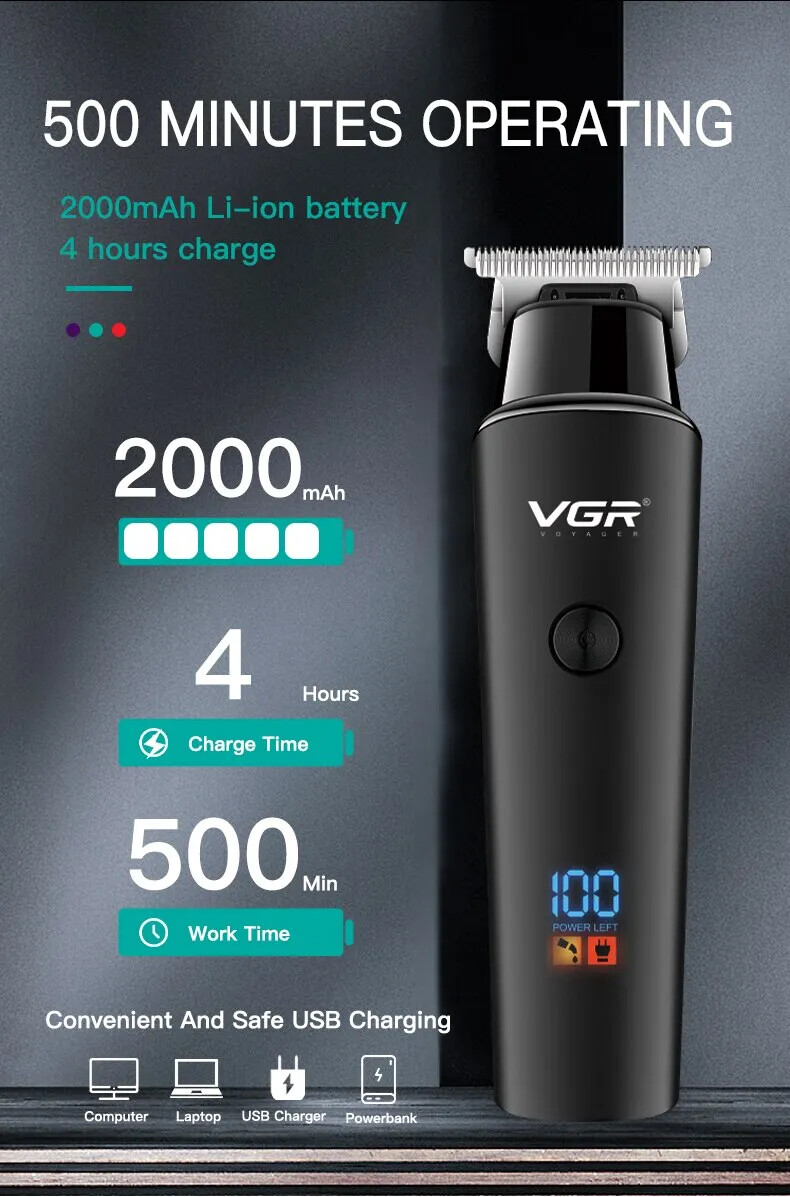 Hair Trimmer Electric Beard Shaver Clipper Machine Cordless Professional 20% OFF