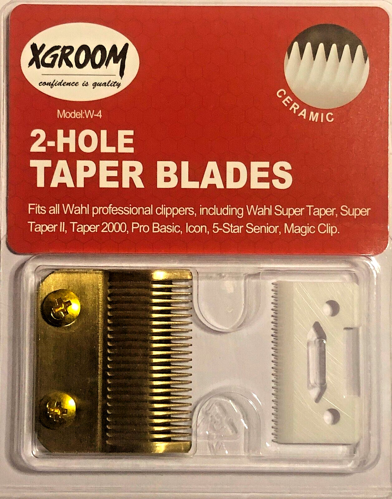 2-Hole Taper Ceramic Blades Replacement Blade 5-Star Cord/Cordless Magic Clip #8