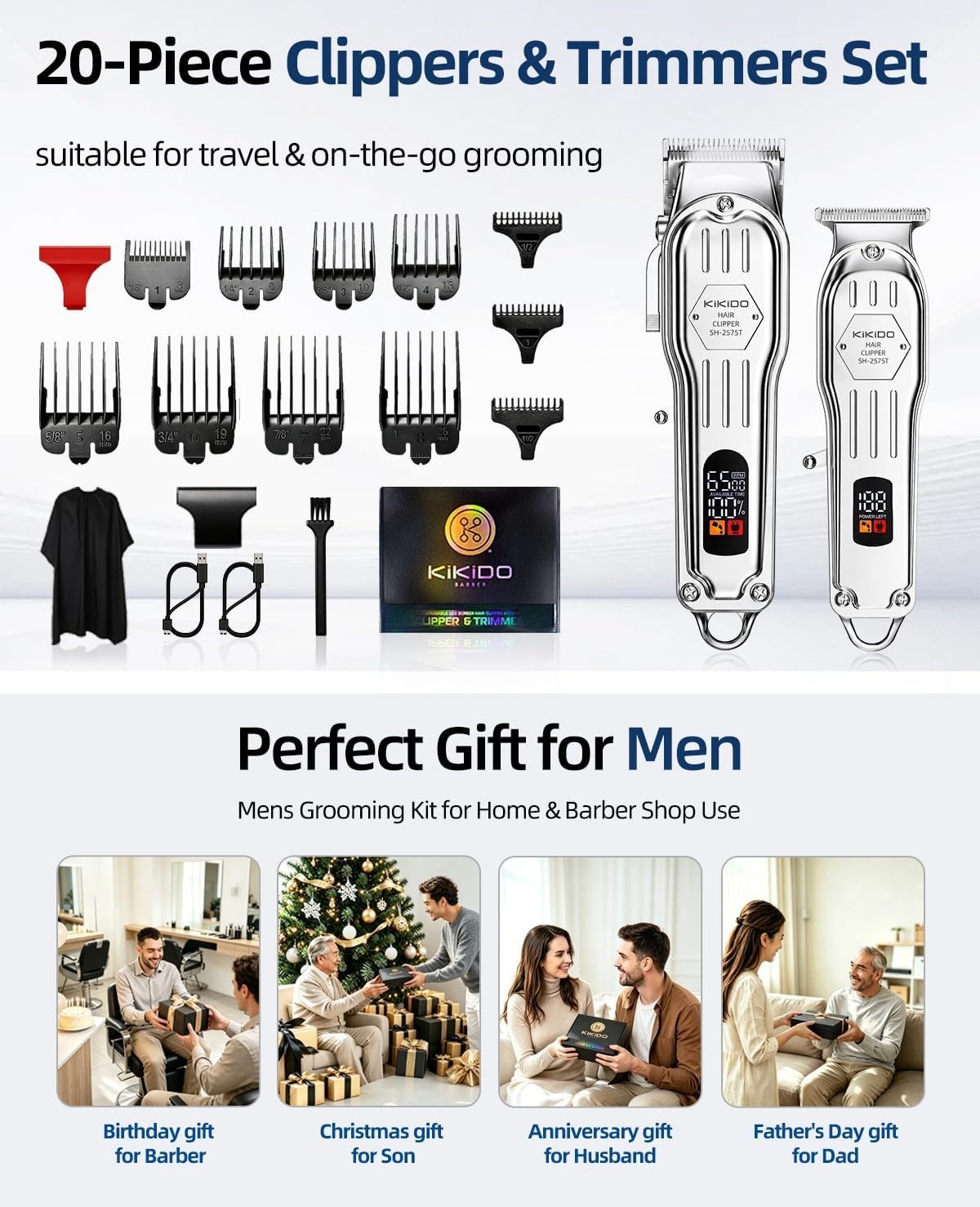Barber Clippers for Face & Body Grooming