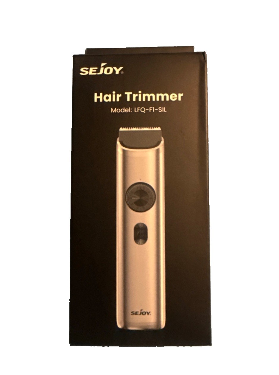 SEJOY Hair Trimmer Silver USB Cordless Self-Sharpening Stainless Steel Blade