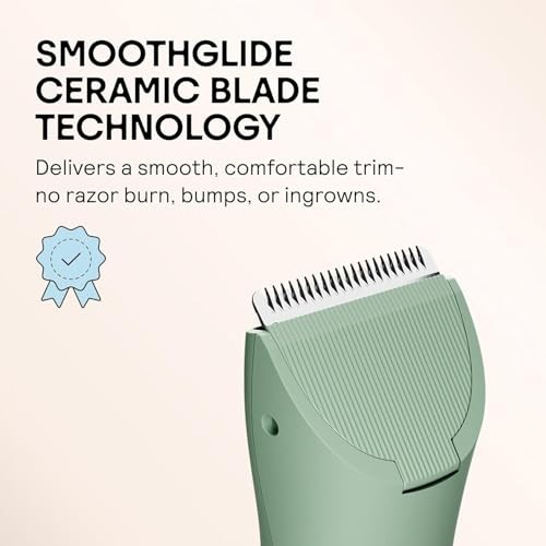 Body Hair Trimmer Waterproof Rechargeable Ceramic Blade Men Women Pubic Chest