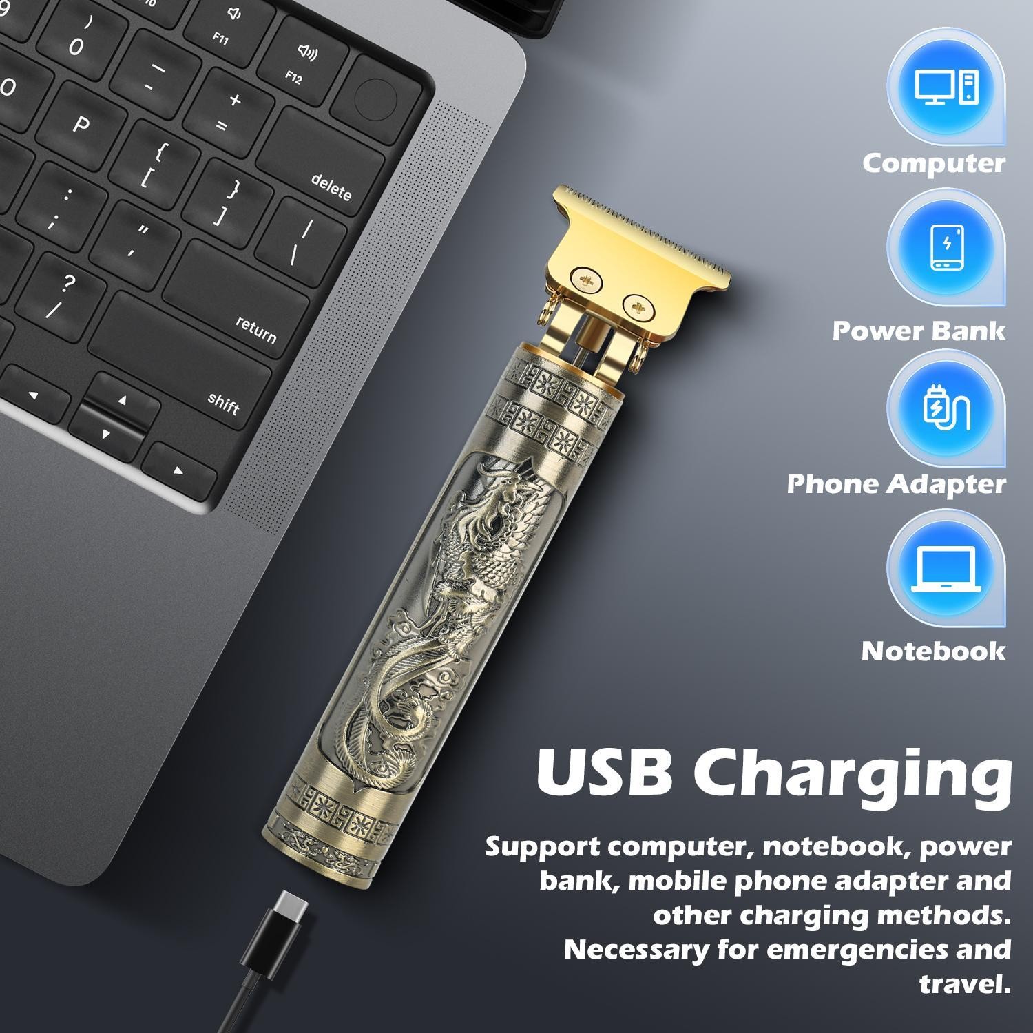 Hair Clippers for Men Cordless Professional Beard Trimmers with LCD Display