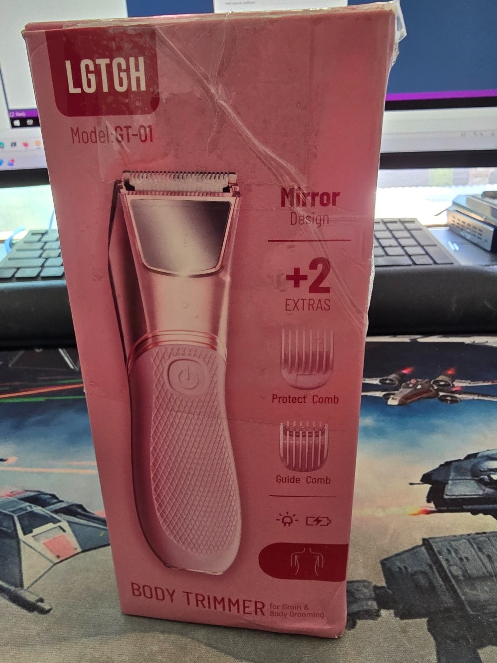 Bikini Trimmer for Women with Mirror LED Light, Ceramic Blades Travel Lock …