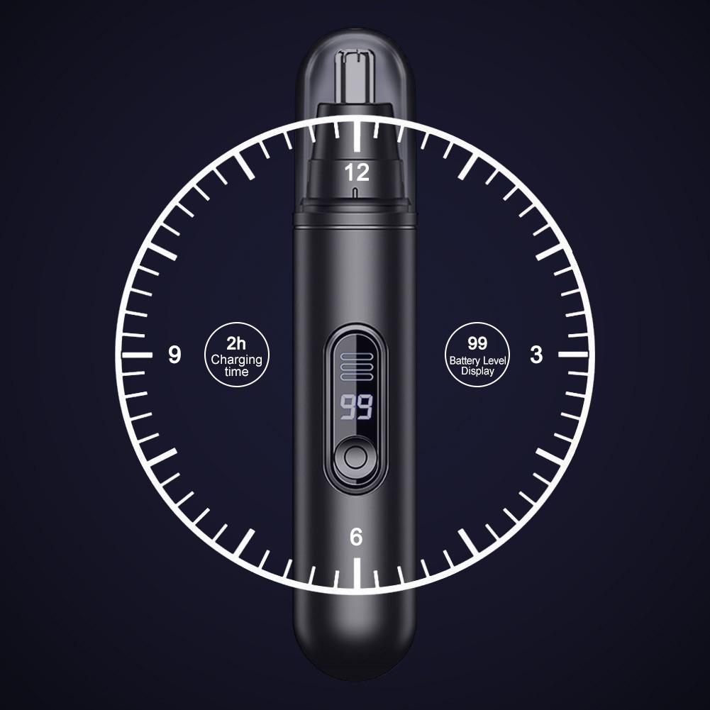 Rechargeable Ear & Nose Trimmer for Men Women- LED Display&Easy Clean Technology