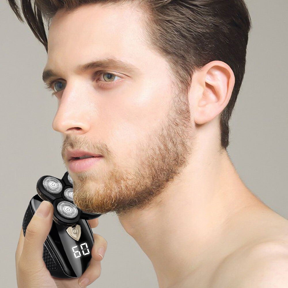 6 IN 1 9D Rotary Electric Shaver Bald Head Hair Beard Trimmer Razor Rechargeable