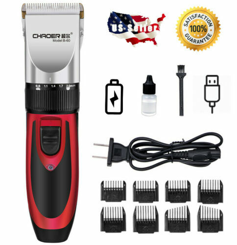 Rechargeable Electric Men Hair Clipper Shaver Trimmer Razor haircut Grooming Kit