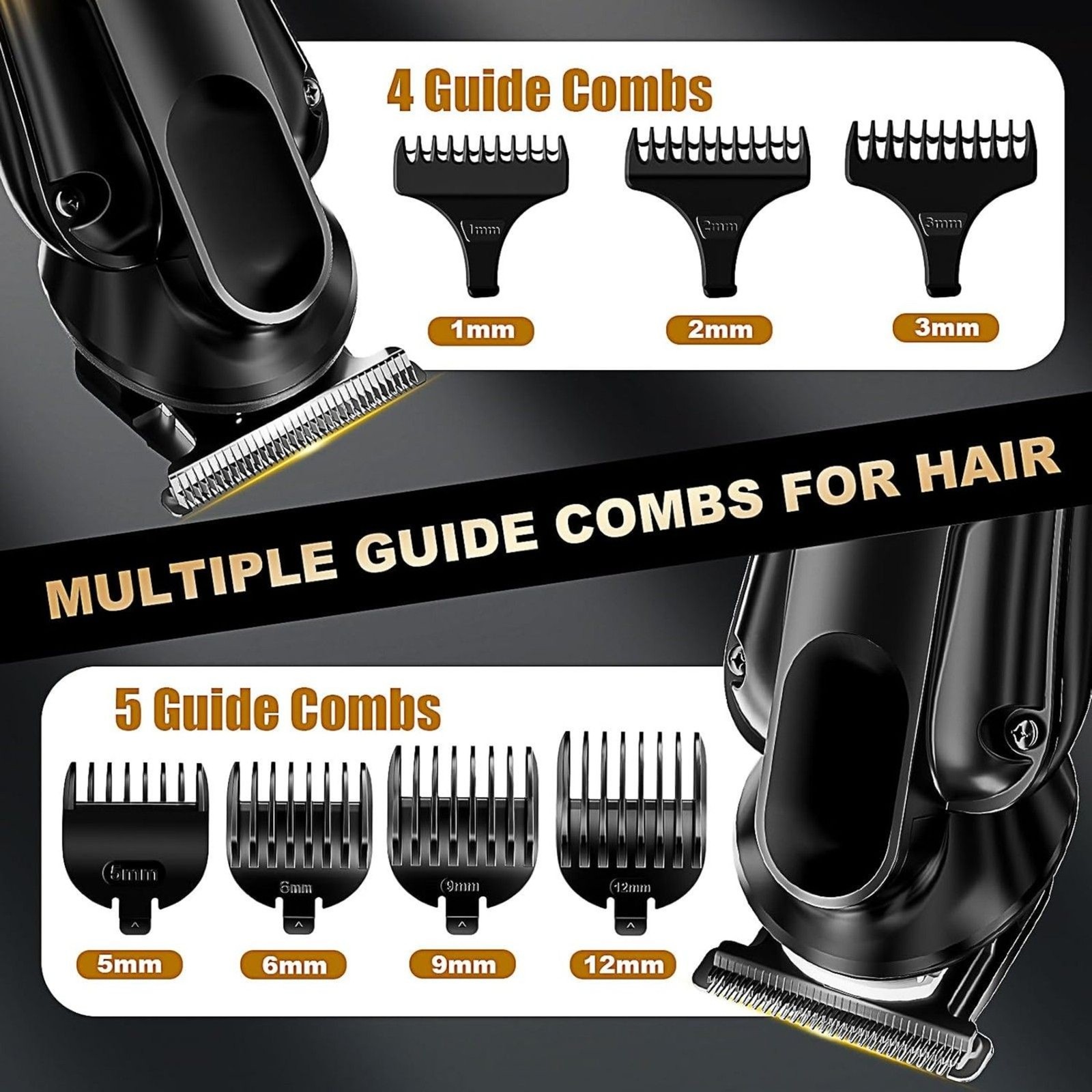 6-in-1 Men’s Hair Clipper Beard Trimmer Waterproof Cordless Grooming Kit