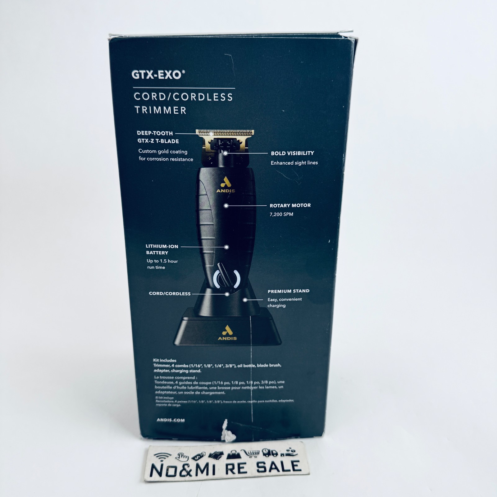 Andis 74150 GTX-EXO Professional Cord/Cordless Lithium-ion Electric Beard & Hair