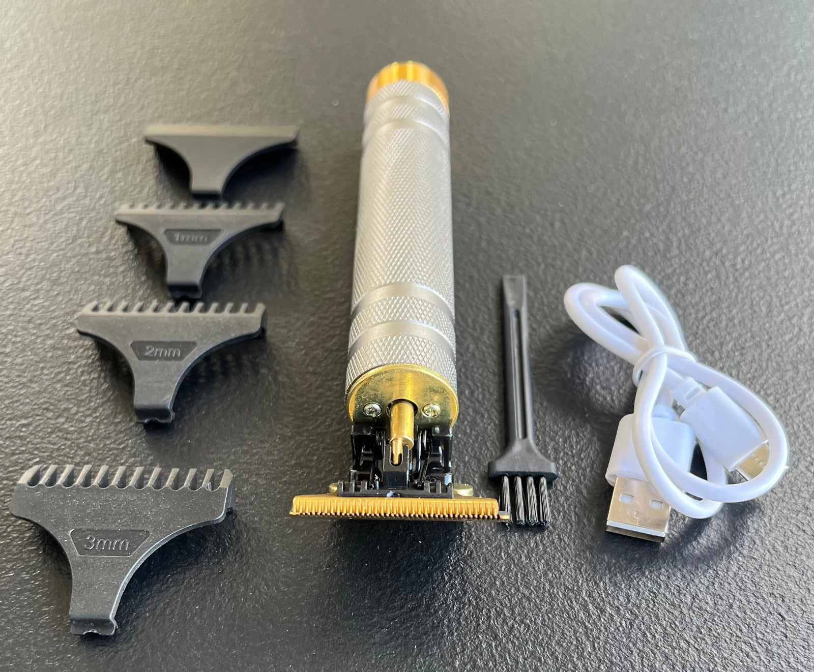 Vintage T9 Barbeador Gold Silver Beard Hair Trimmer Cutter Machine for Men