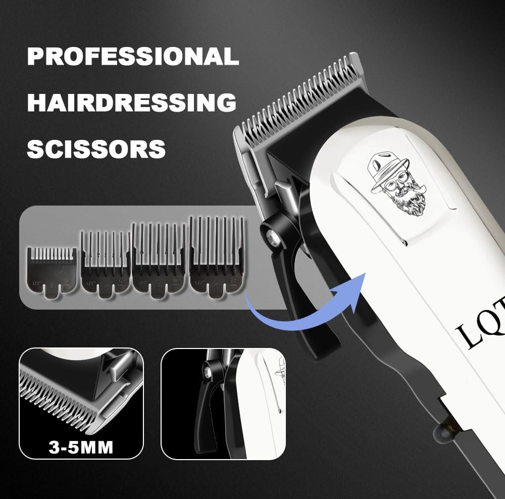 Professional Hair Clippers & Trimmer Set Cordless Barber Kit 3PCS for Men