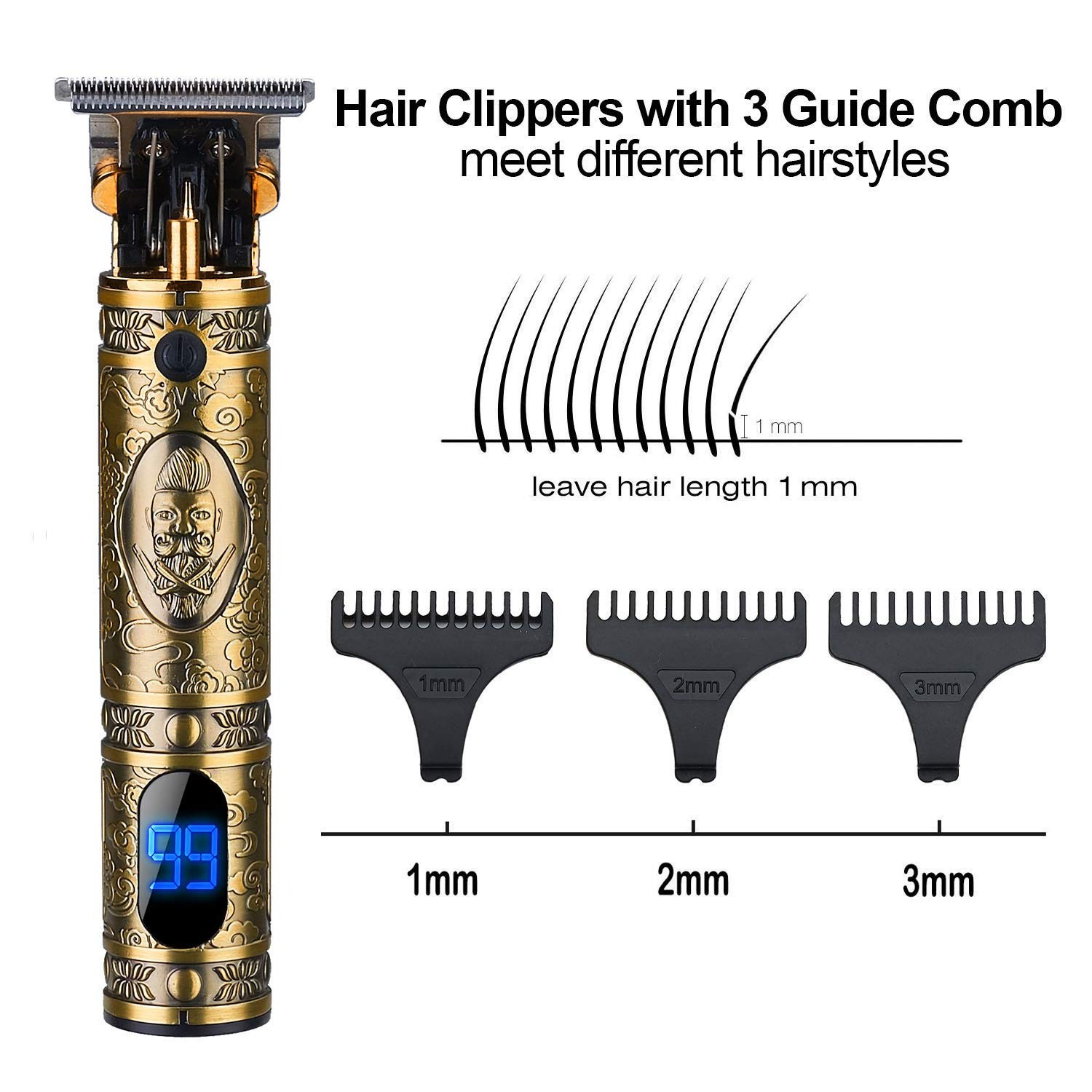Hair Clippers for Men, Professional Hair & Beard Trimmer for Men, Mustache Tr…
