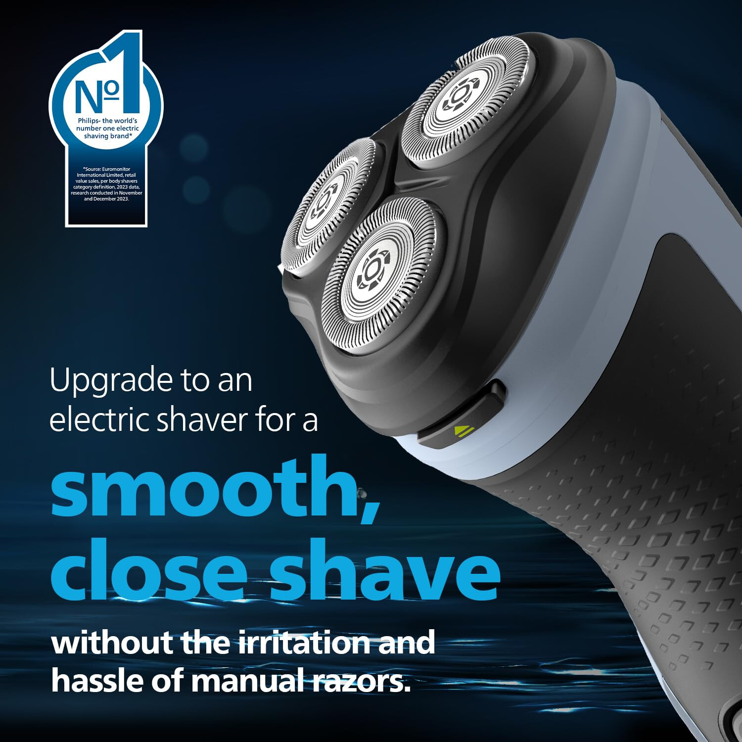 Philips Electric Shaver for Men, SkinProtect Technology Waterproof X3063/03 Blue