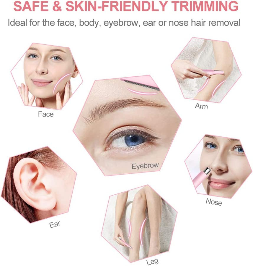 Recortadora de vello para rostro, cejas, nariz, orejas y cuerpo