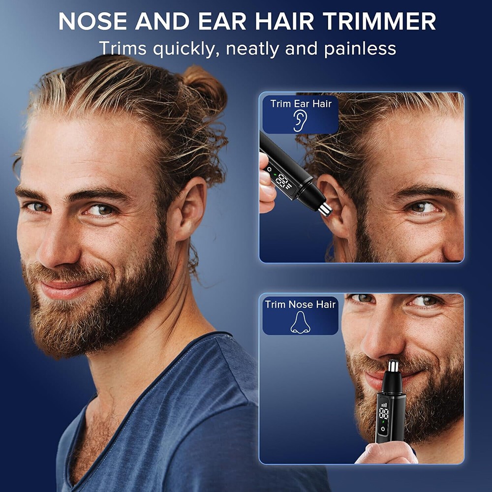 Electric Nose Ear Hair Trimmer Face Eyebrow Mustache Beard Shaver Clipper Unisex