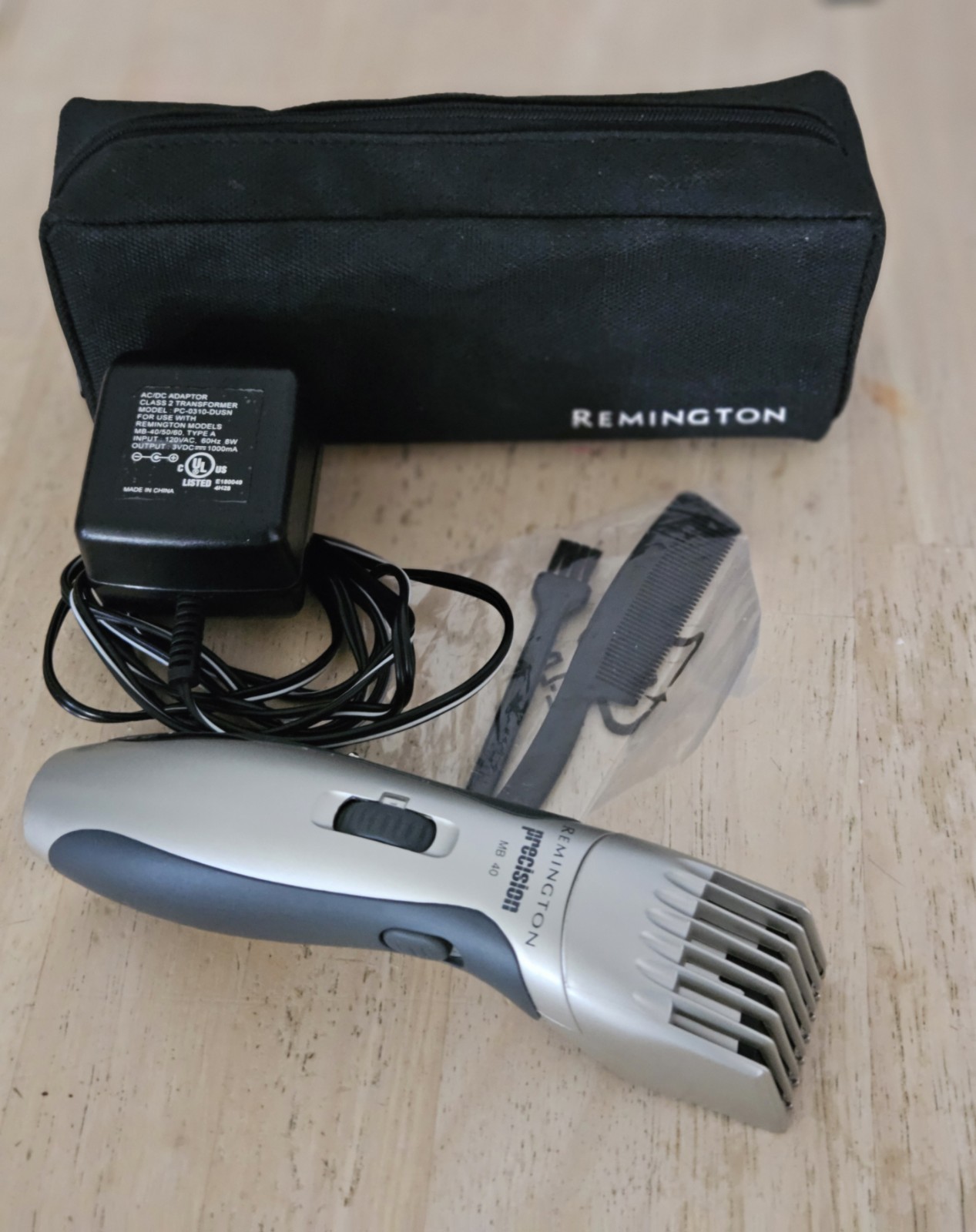 Remington Precision MB 40 MB40 Beard Mustache Trimmer Grooming Kit With Pouch