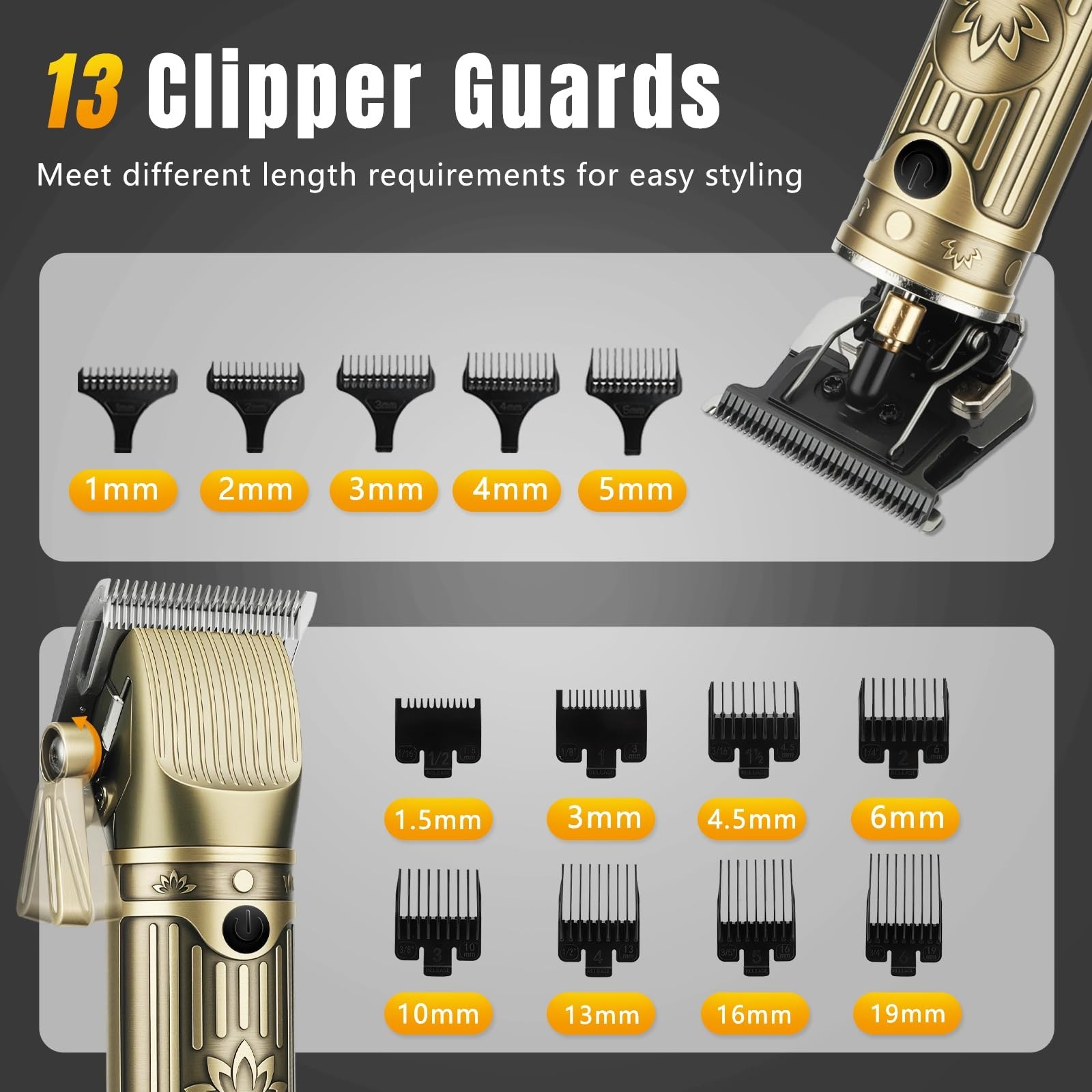 Bomxin Hair Clippers 4 in 1 Beard Trimmer Foil Shaver Barber Kit for Men