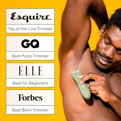 Body Hair Trimmer Waterproof Rechargeable Ceramic Blade Men Women Pubic Chest
