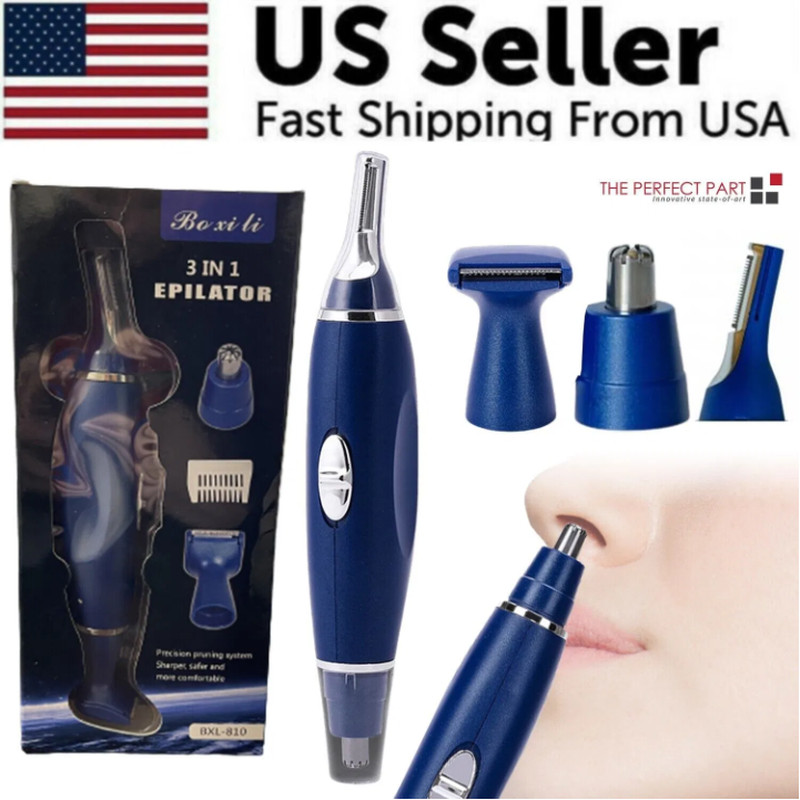 Electric Trimmer 3 in 1 for Ear, Beard, Nose, Eyebrows, and Mustache Removal and