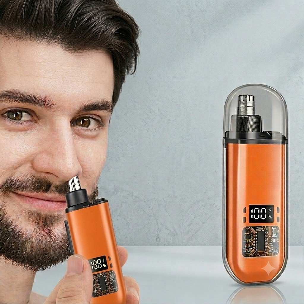 Portable USB-C Nose & Ear Hair Trimmer for Men Fast Charge