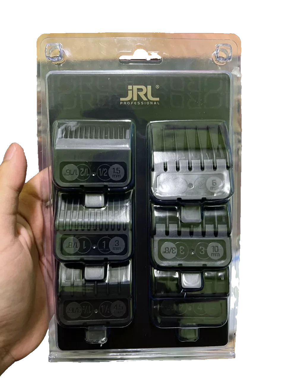6 x JRL Clipper Guards Set Premium Guide Combs (1.5mm to 13mm) for Hair Clippers