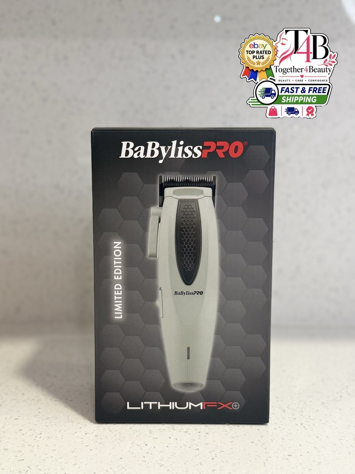 BaByliss PRO LithiumFX+ Cord/Cordless Ergonomic Clippers Limited Gray FX673NSGY