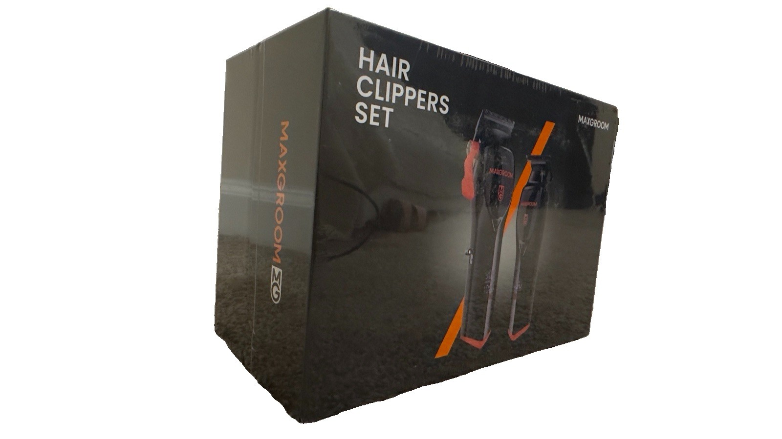 MAXGROOM Cordless Hair Clippers Set, Black/Orange, 2-Piece, 2 Heads