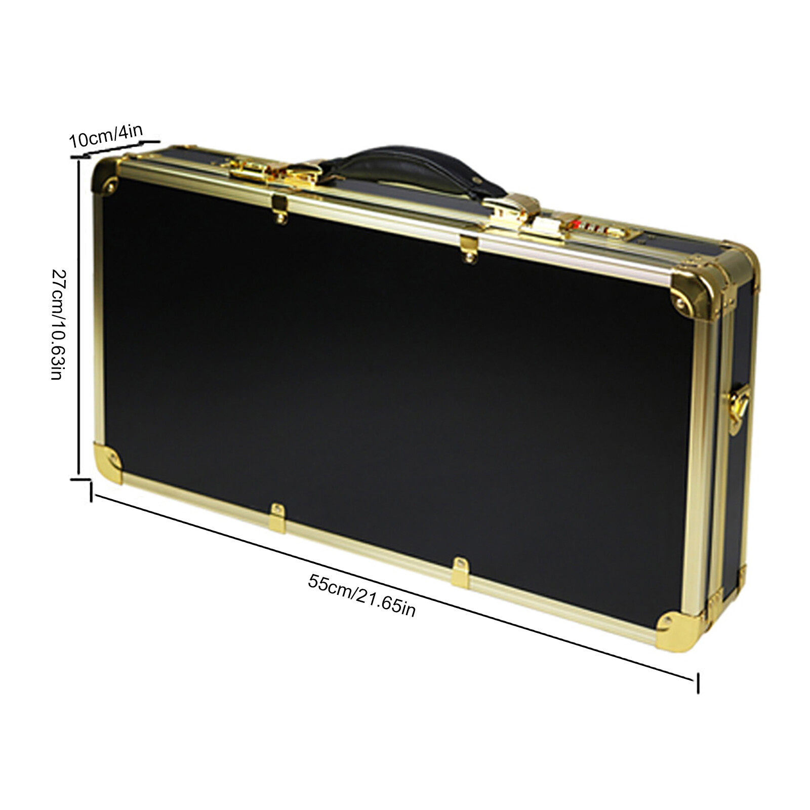 Large Barber Carrying Case for Clippers, Trimmers & Tools Black Gold Lock