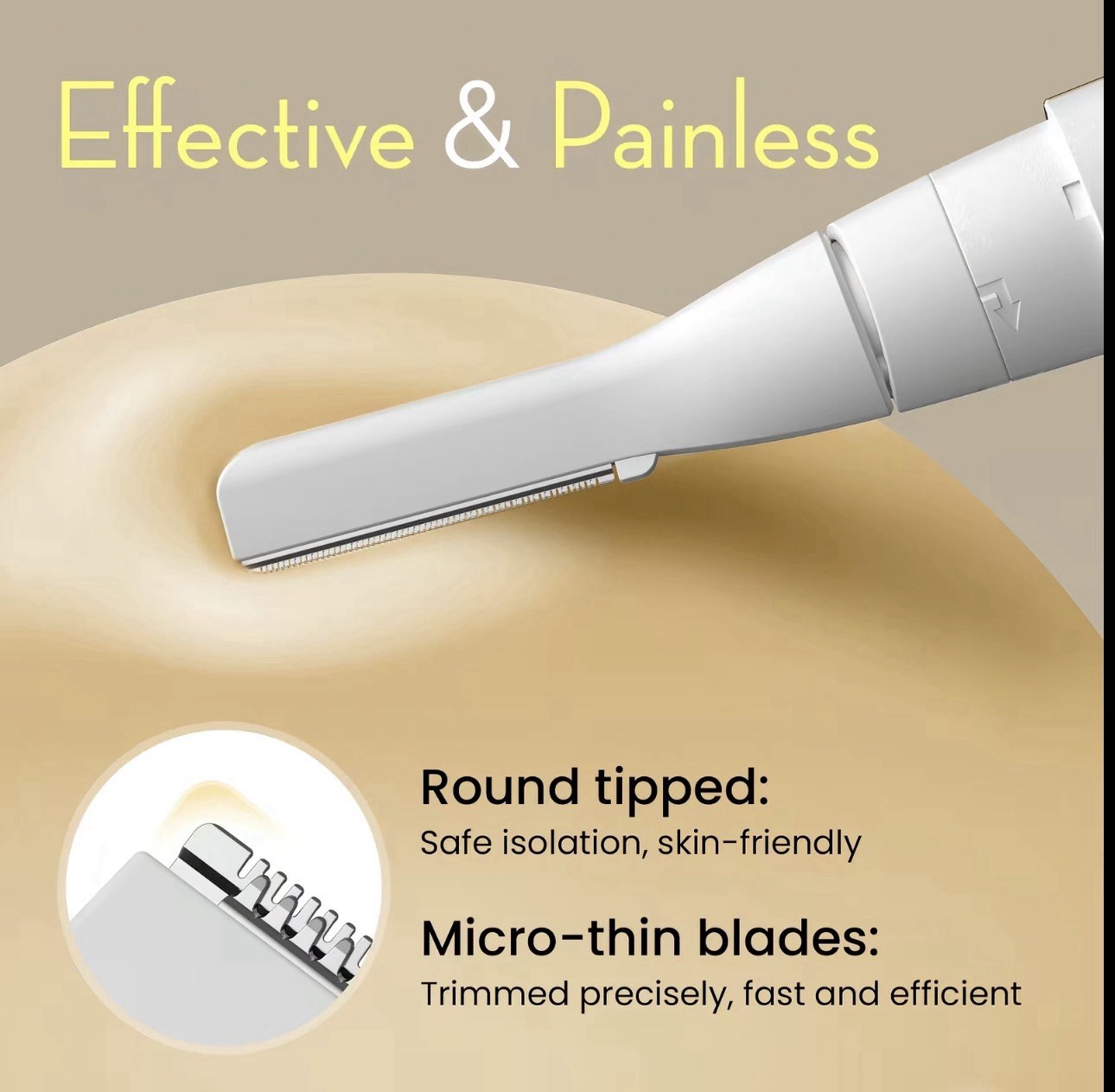 Rechargeable Electric Facial Hair Remover Eyebrow Trimmer Precision Razor