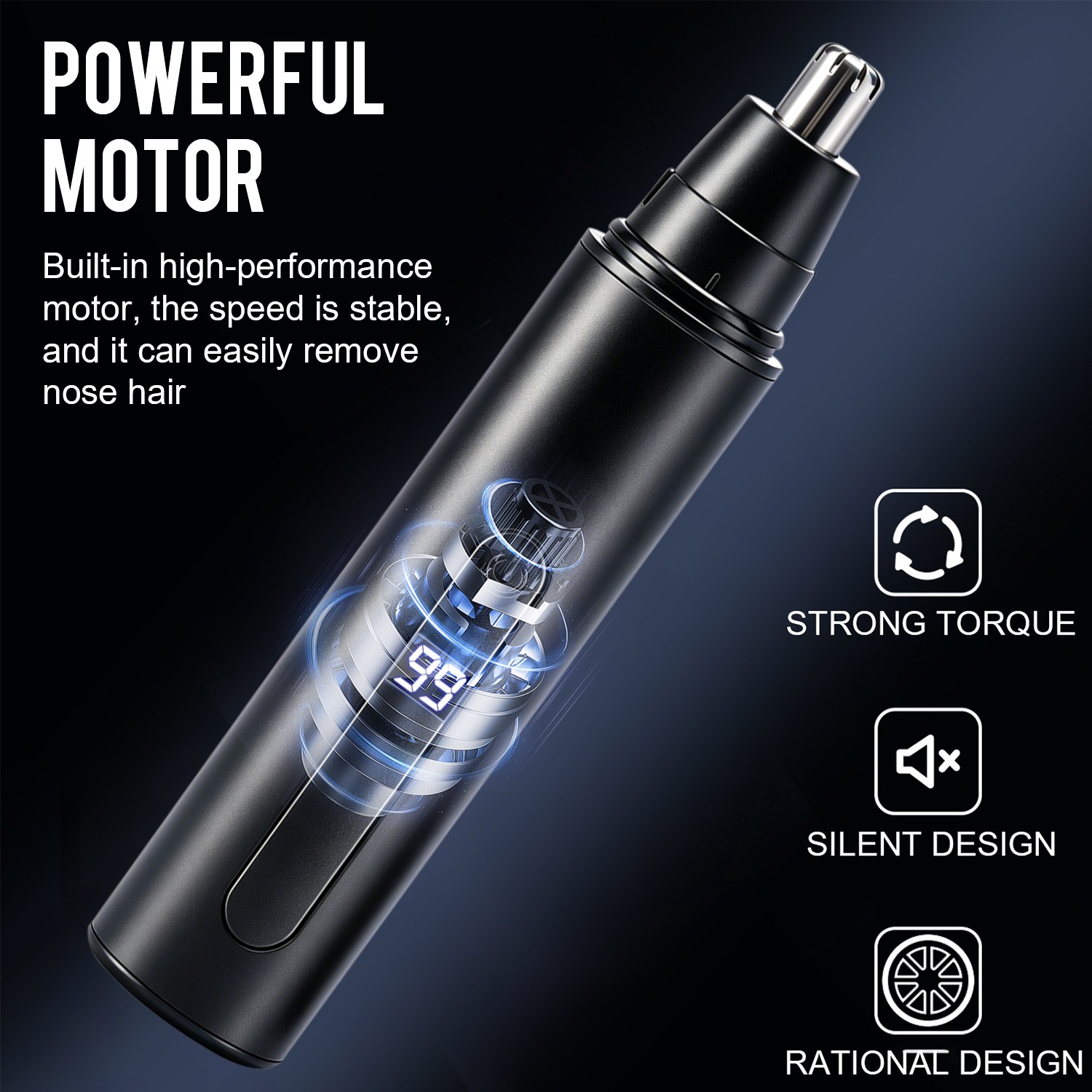 Nose Trimmer for Nose,Ears,Eyebrows Trimming Kit,Powerful Motor&Dual-Edge Blades