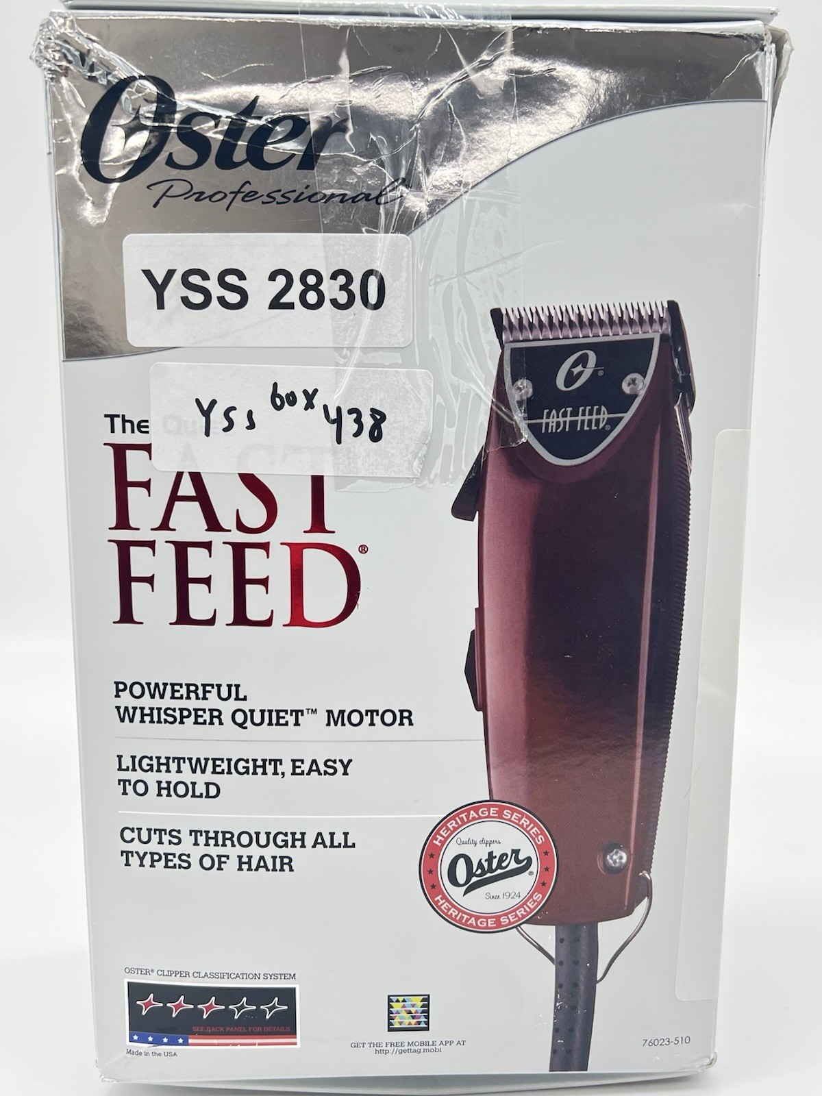 Oster Fast Feed Adjustable Pivot Motor Clipper Professional-Grade – Used