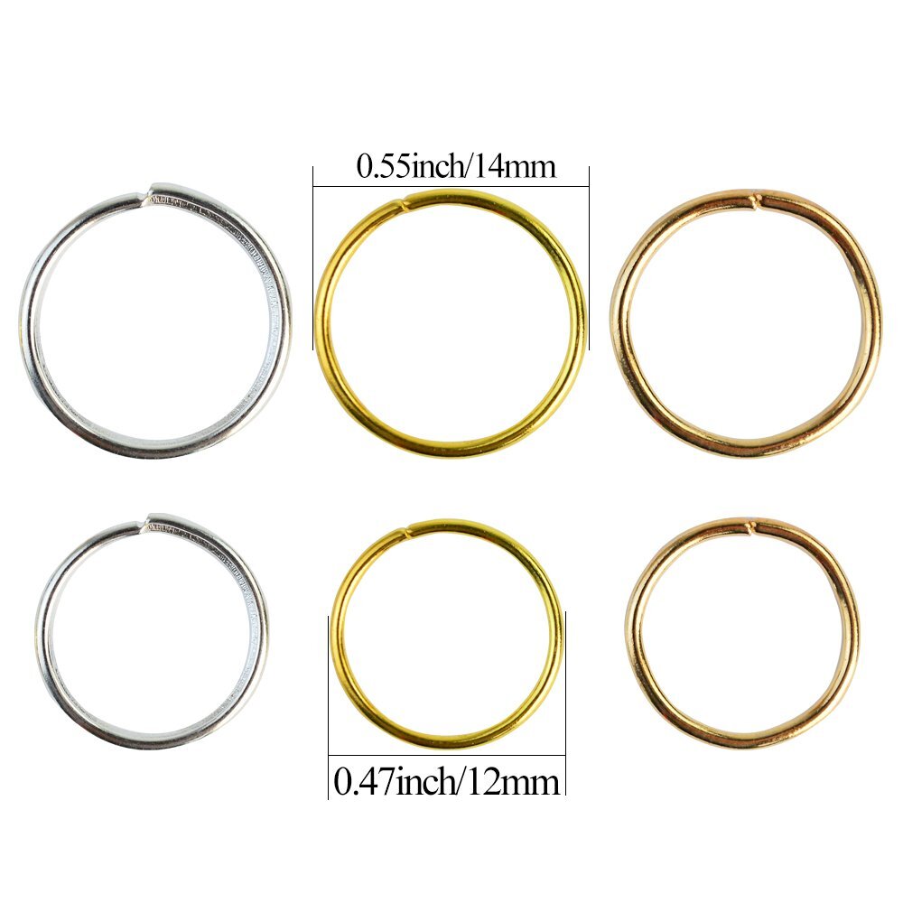 180 Pieces Hair Rings Braid 1 Count (Pack of 180), Silver, Gold, KC Gold
